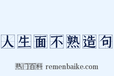 人生面不熟造句是什么意思的图片